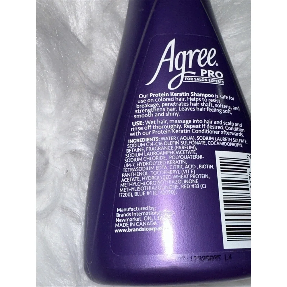 Agree Pro Protein Keratin Shampoo Color Safe Paraben Free 12.5 fl oz